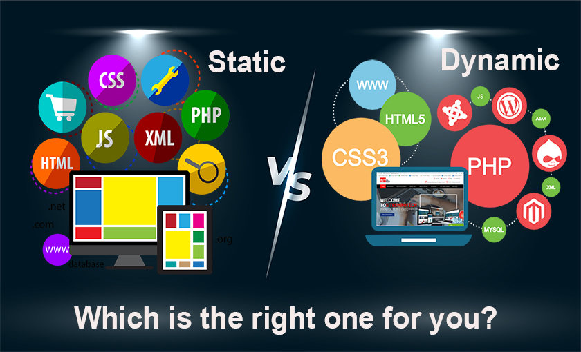 Static V/S Dynamic Websites – Which is the right one for you?